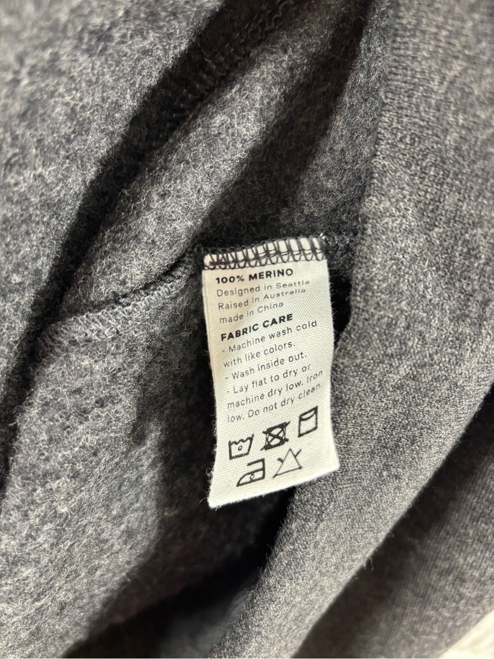 Woolly Merino Fleece Zip Hoodie Large NWT - Picture 6 of 6
